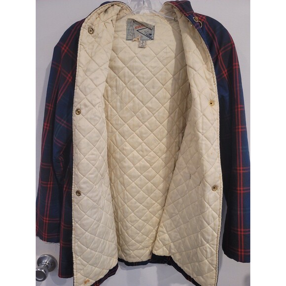 Original 1950s Vintage Blue And Red Plaid Thermo Jac Padded Jacket - Picture 10 of 12